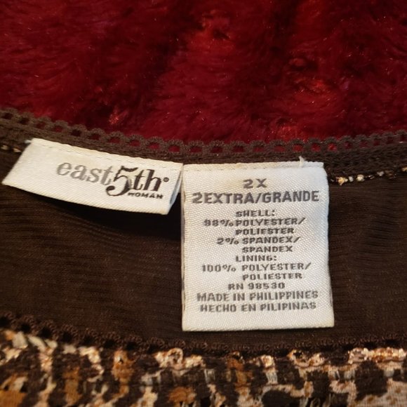 EAST 5TH LEOPARD Stretch SHIRT 2x - Picture 3 of 3